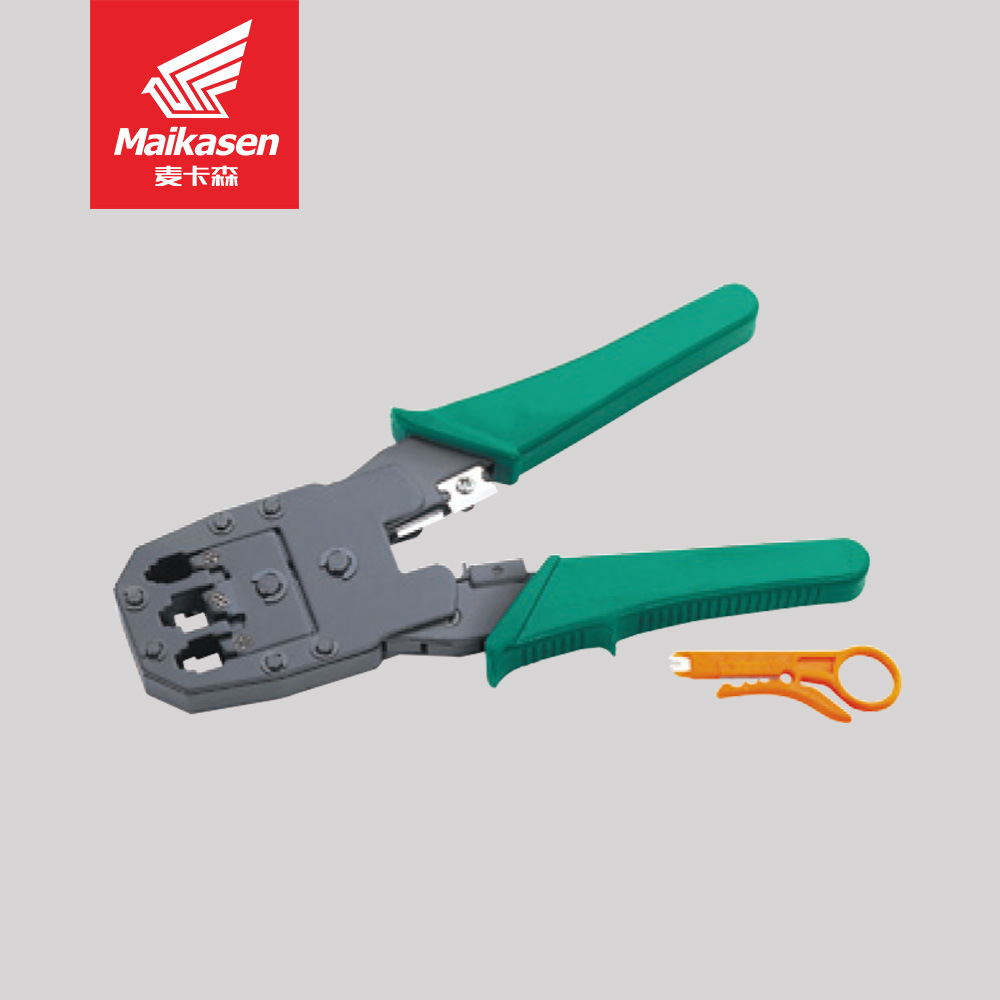 Telecommunication connector crimping pliers