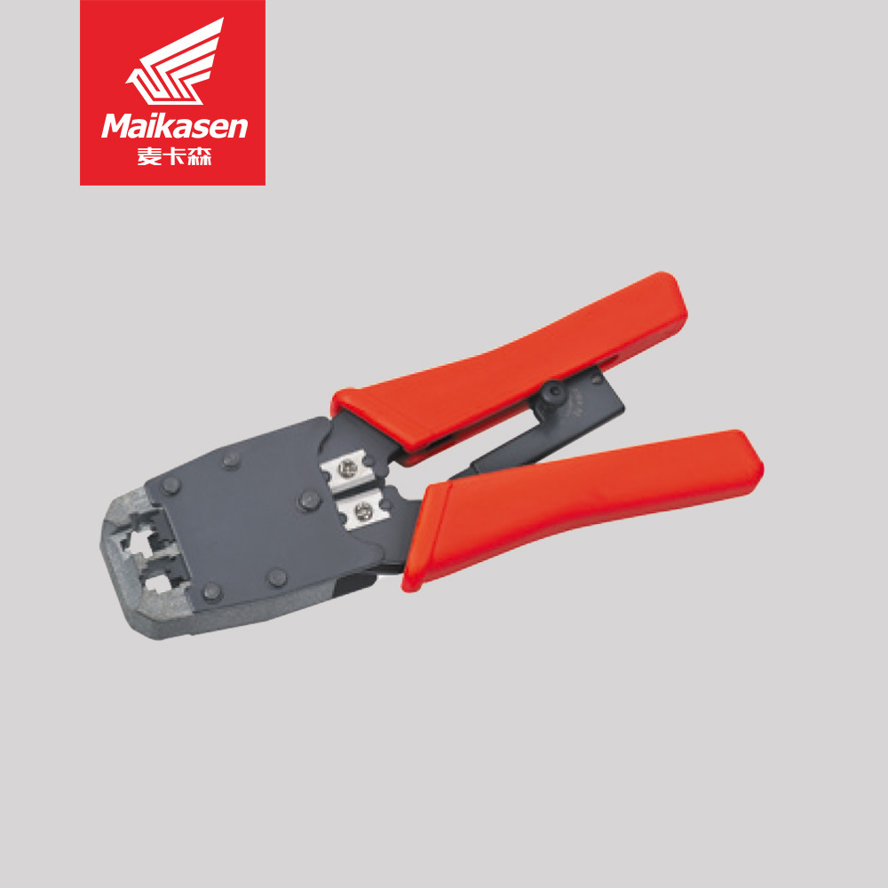 Telecommunication connector crimping pliers