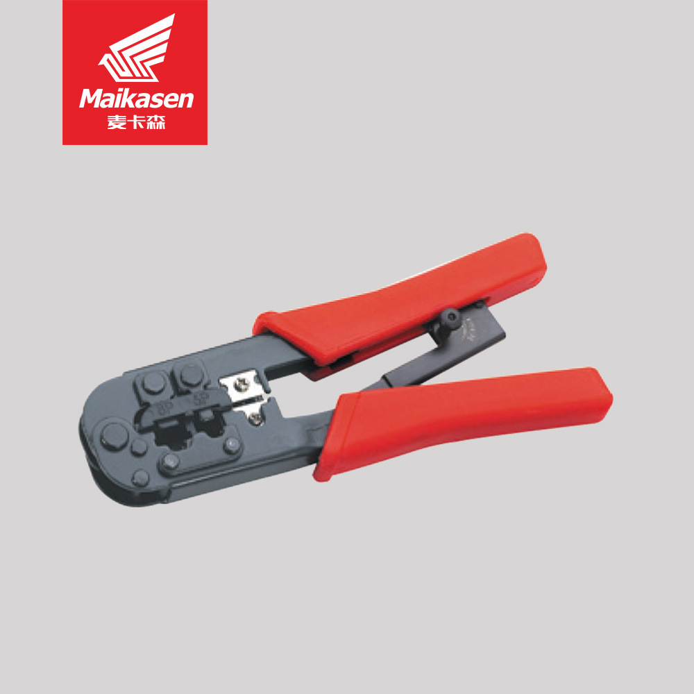 Telecommunication connector crimping pliers