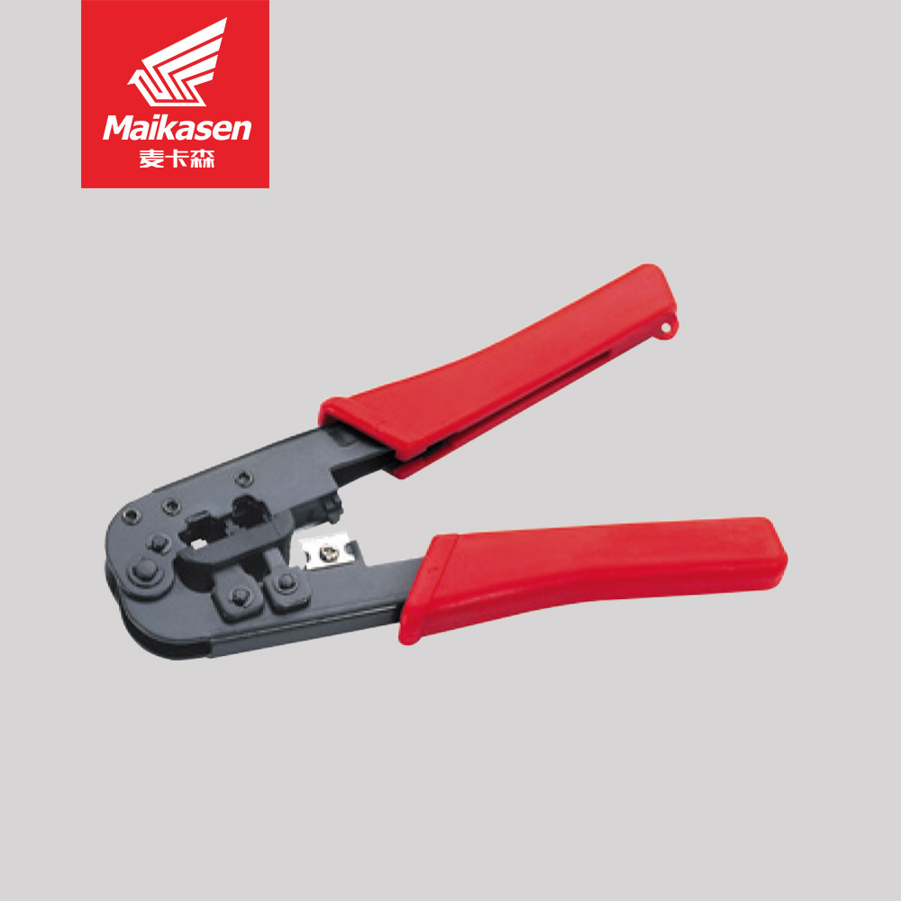 Telecommunication connector crimping pliers