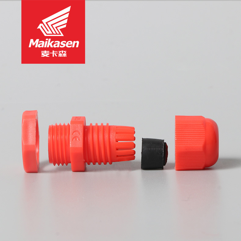 Nylon cable fixing head male thread M type